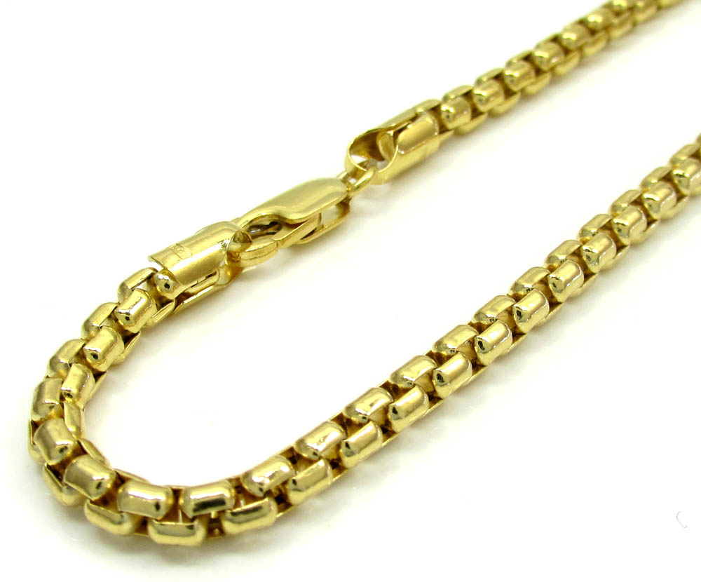 10k yellow gold venetian box bracelet 8 inch 3.5mm