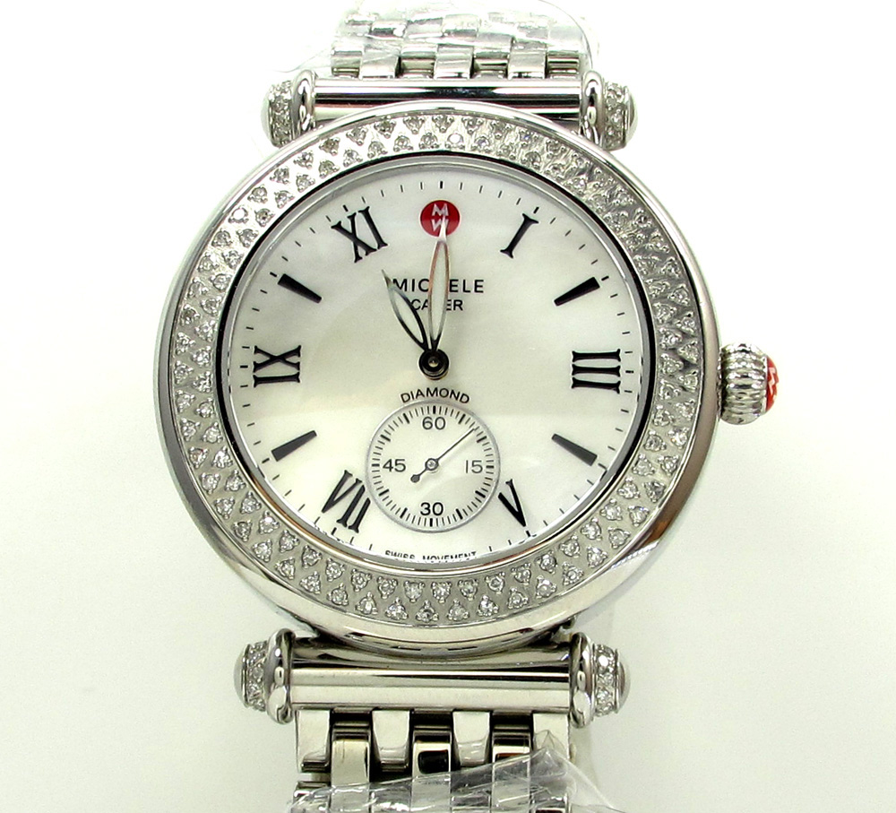 Ladies michele women's caber diamond stainless steel watch mw16a01a2025