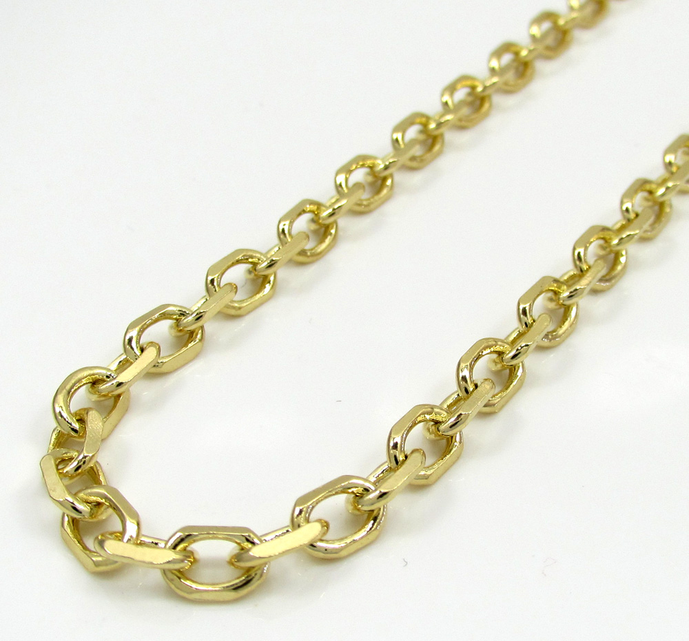 Buy 14k Yellow Gold Solid Cable Chain 20-24 Inch 4.5mm Online at SO ICY ...