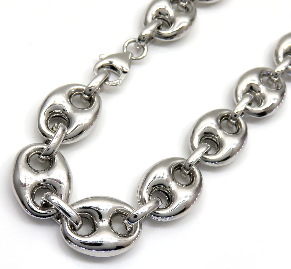 .925 silver gucci puff bracelet 9 inch 12mm