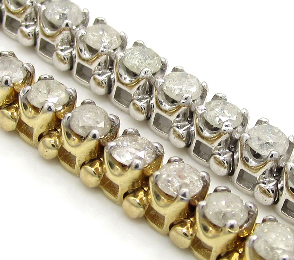 Ladies 14k yellow or white gold tennis bracelet 7 inch 5mm 2.35ct