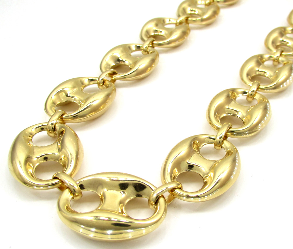 10k yellow gold gucci link chain 26-32 inch 16.50mm