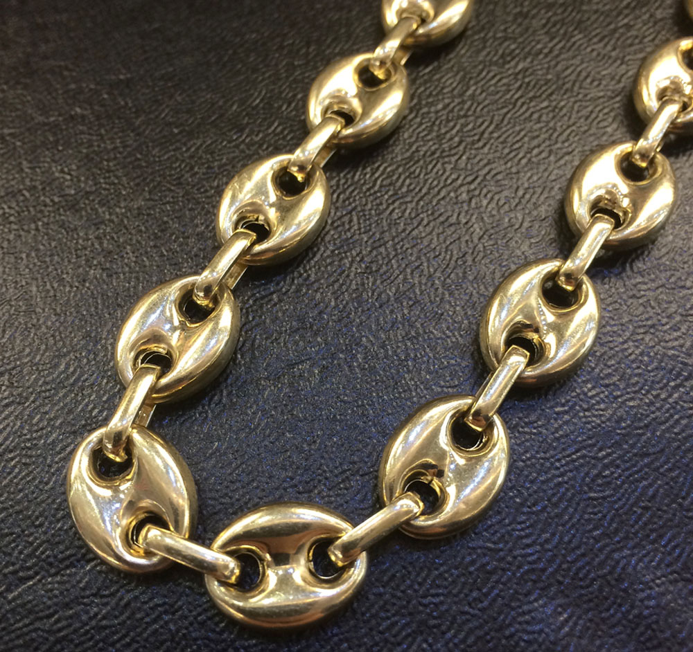 14k gold gucci link chain