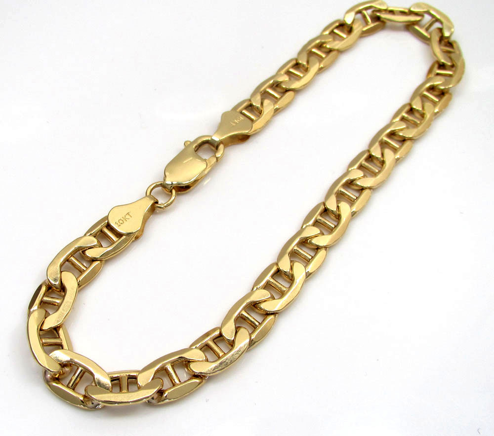 10k yellow gold mariner bracelet 8.50 inch 6.20mm