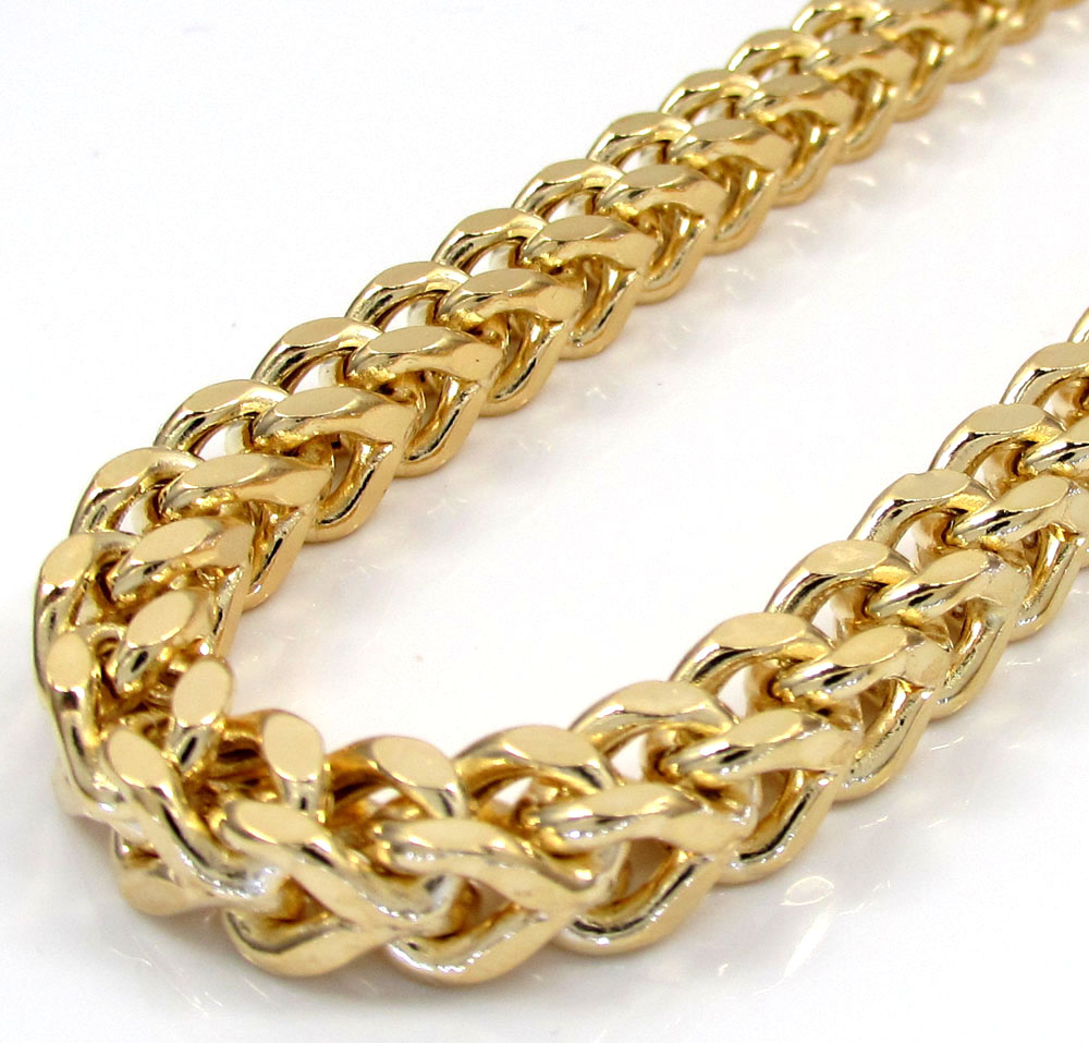10k yellow gold hollow xxl franco chain 20-34 inch 6mm