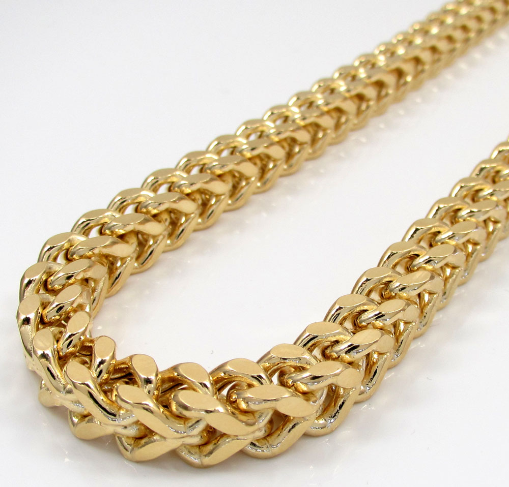 10k yellow gold hollow xxxl franco chain 20-34 inch 7mm