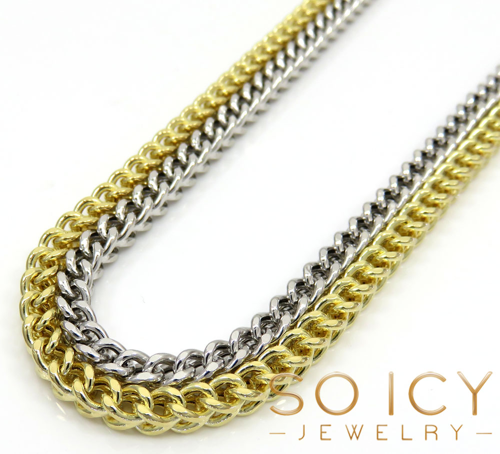 14k gold hollow box franco chain 20-34 inch 3.5mm