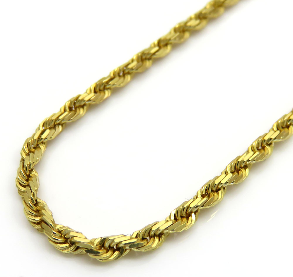 Rope chain 14k gold solid Clearance