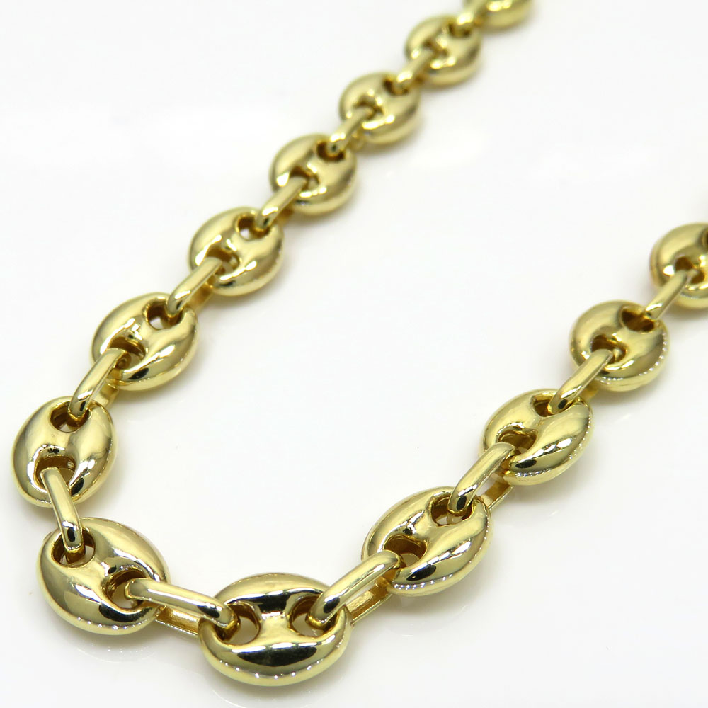 10k yellow gold puffed gucci chain 18-26 inch 6mm