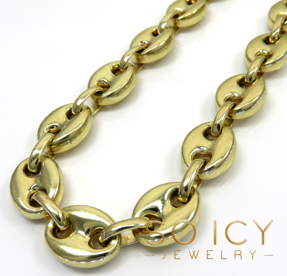14k yellow gold large gucci link chain 26 inch 11mm 