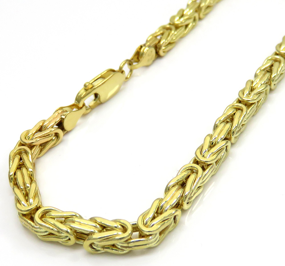 10k yellow gold byzantine bracelet 8.50 inch 4mm