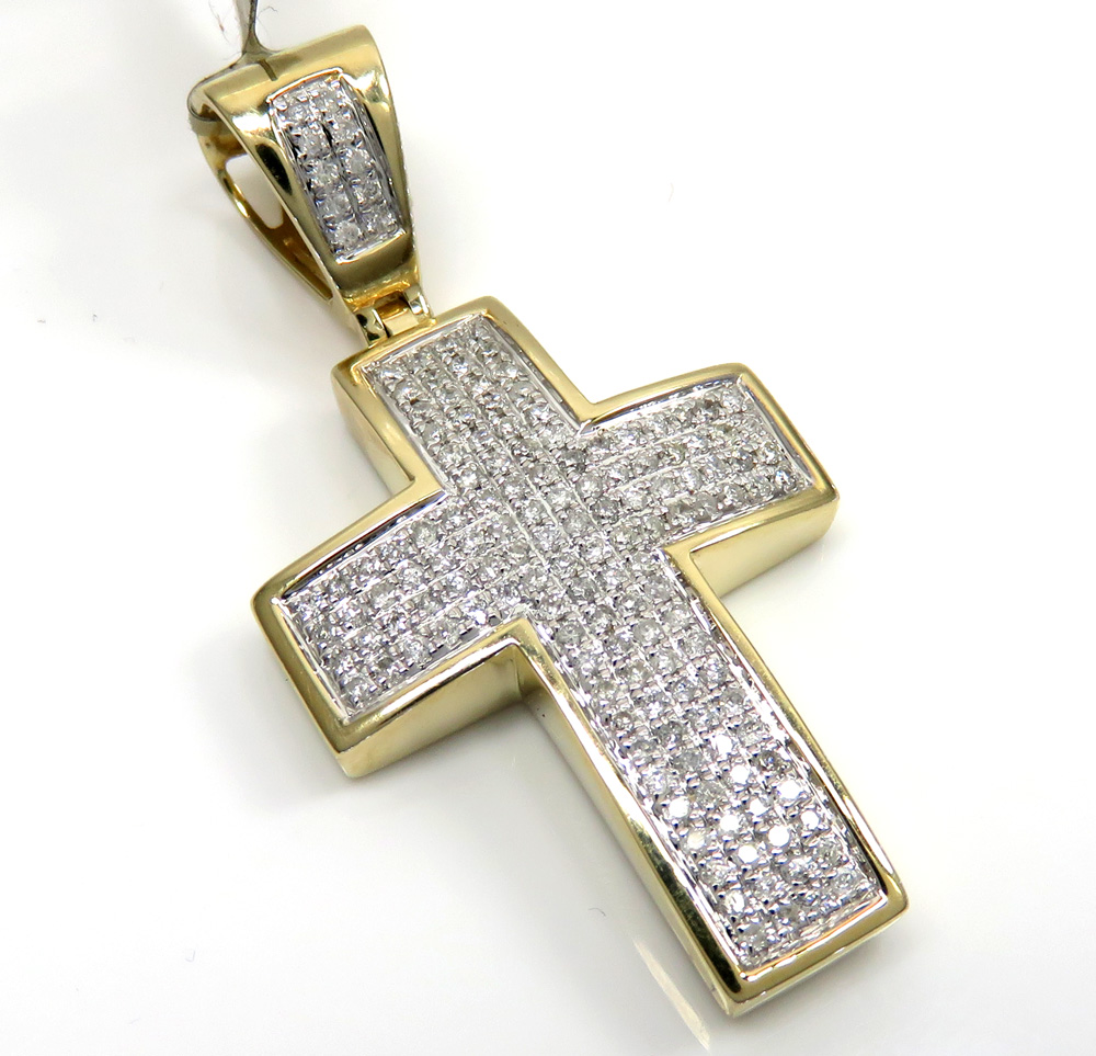 Diamond cross pendant 10k gold Clearance