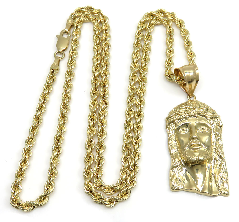 10K Gold 18 - 24 inch Hollow Rope Chain Necklace | One Size | Necklaces + Pendants Chain Necklaces