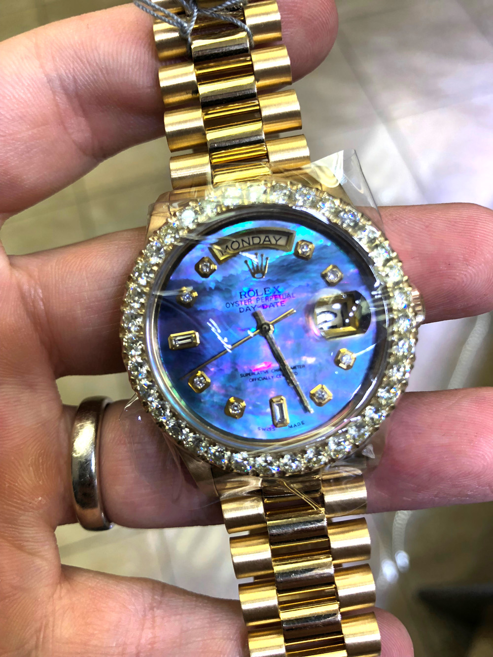 custom diamond bezel