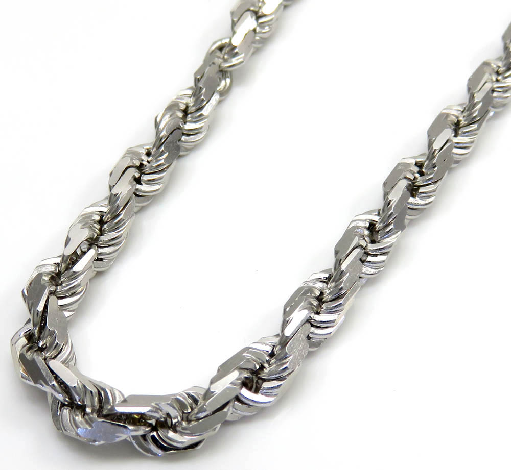 White gold rope chain 16 inch Clearance
