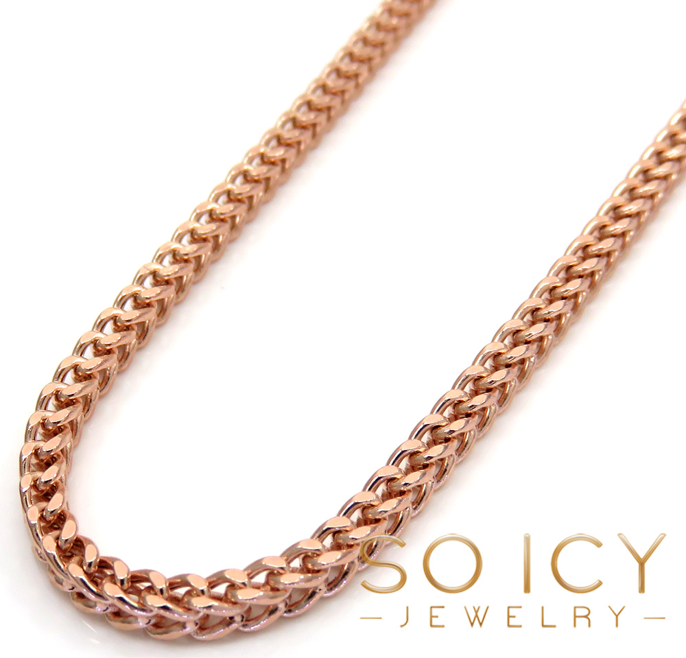 10k rose gold hollow franco chain 22-24 inch 2.50mm