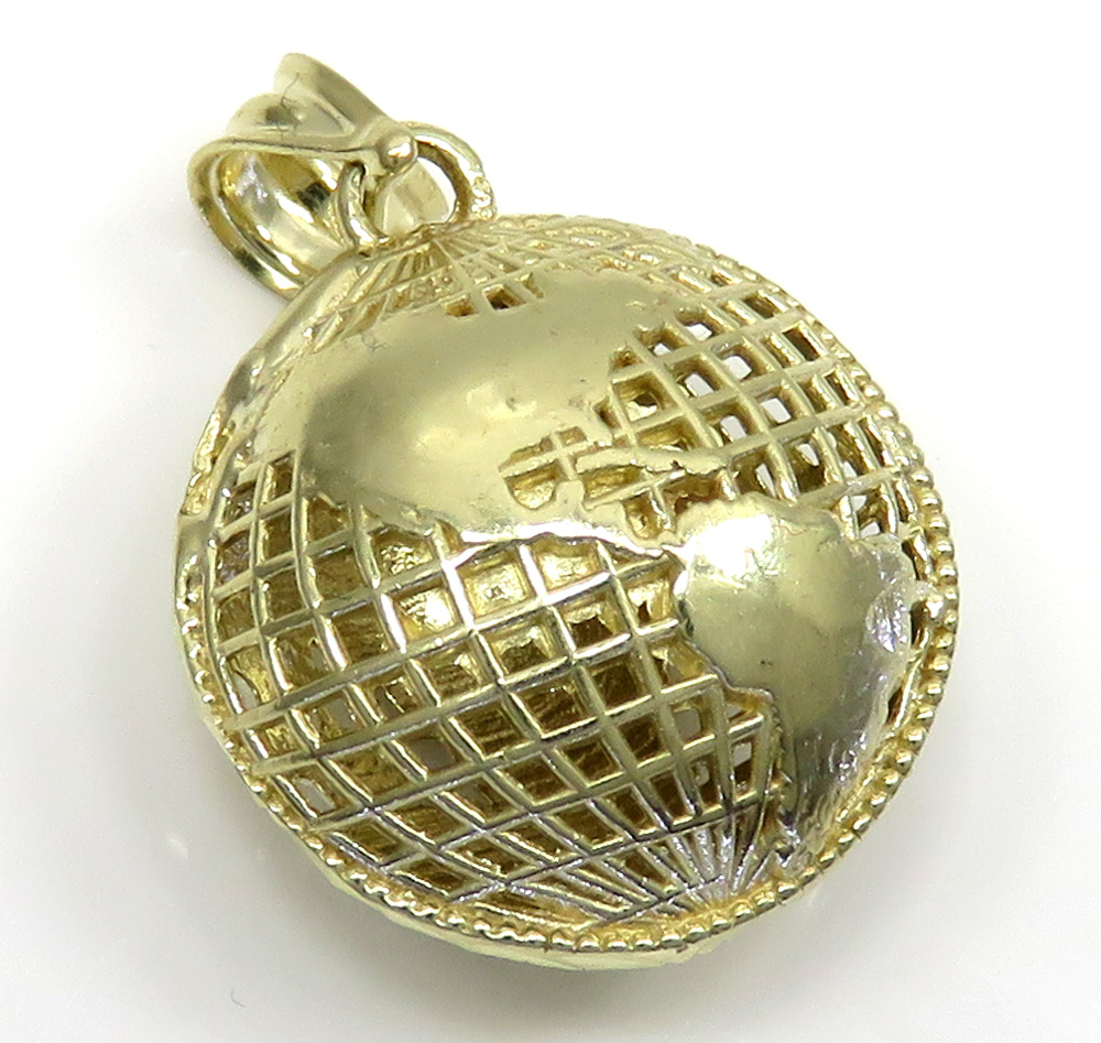 10k yellow gold mimi 3-d globe charm 