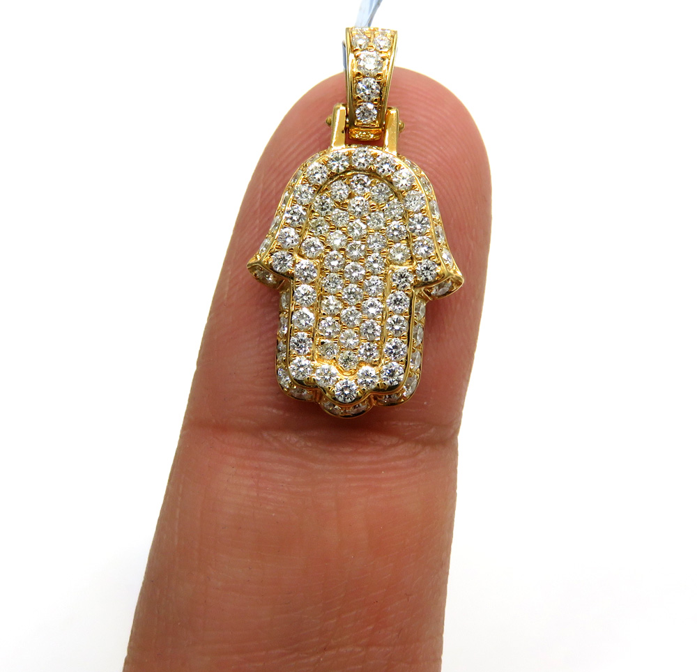 14k gold diamond hamsa pendant deals