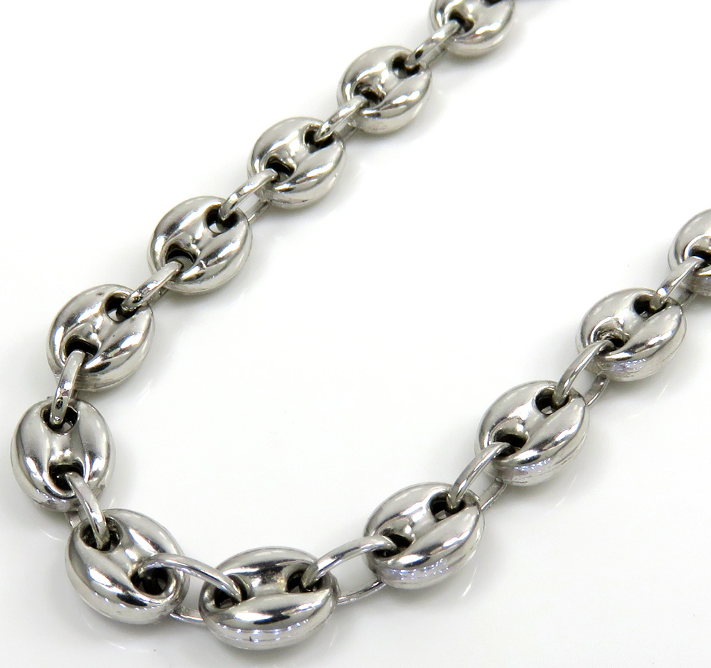 14k white gold gucci link chain