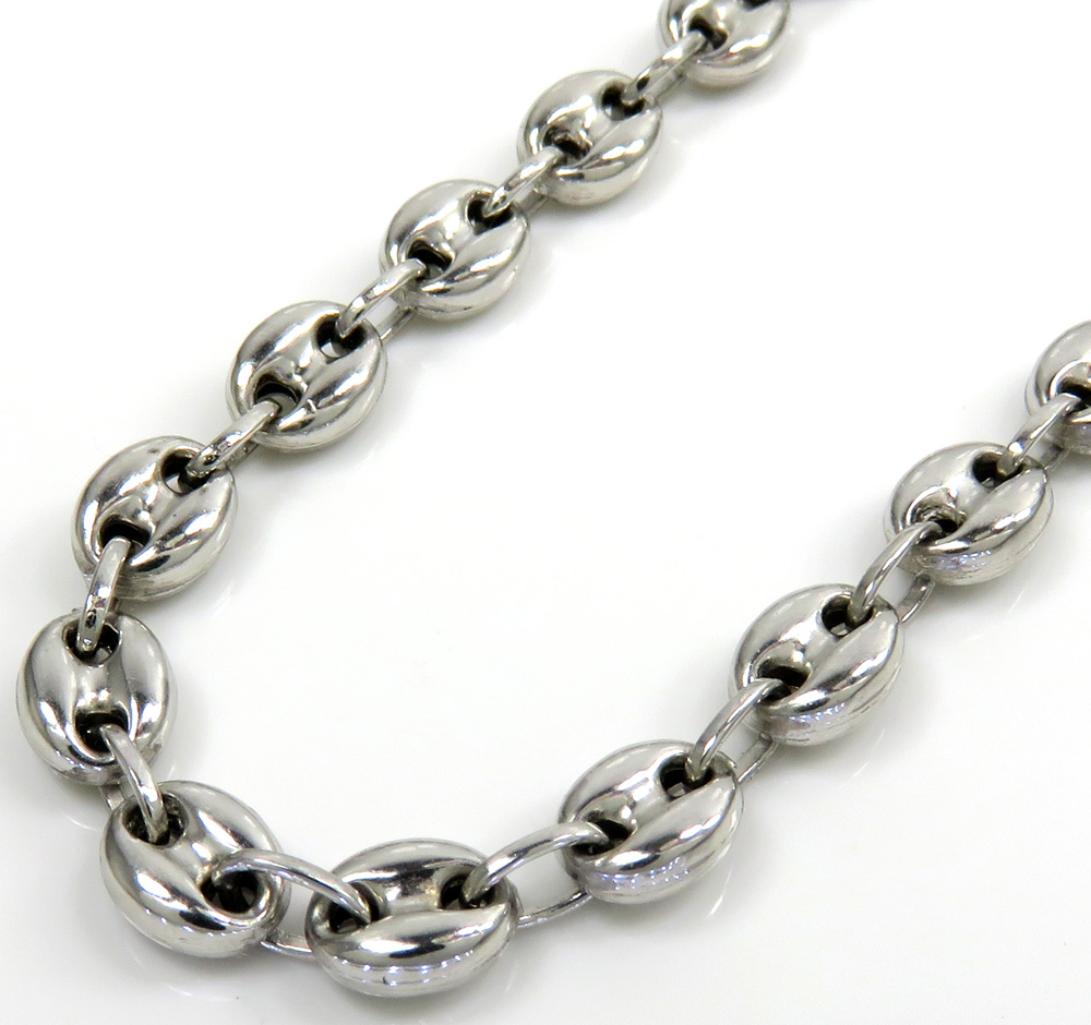 14k white gold gucci link chain 20-26 inches 5.10mm 