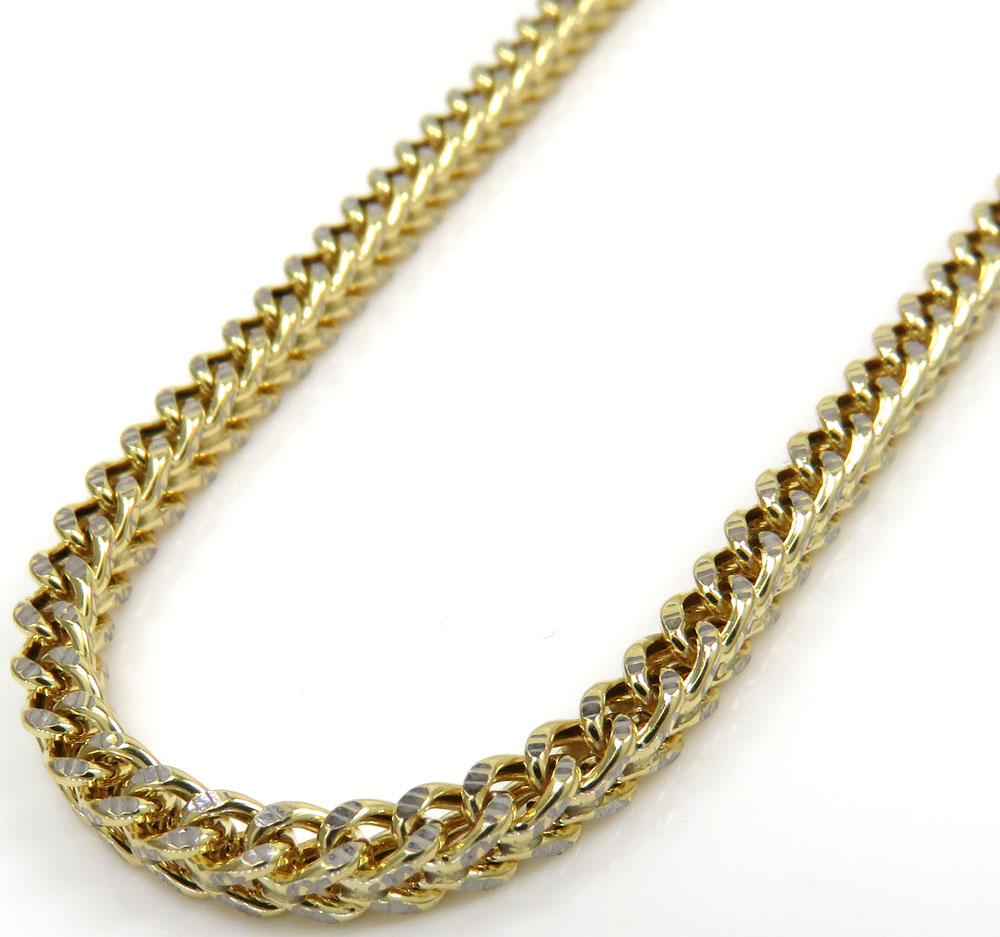 3mm Diamond Cut Franco Chain, 18K Yellow Gold, Proclamation Jewelry 20 / Lion & Snake