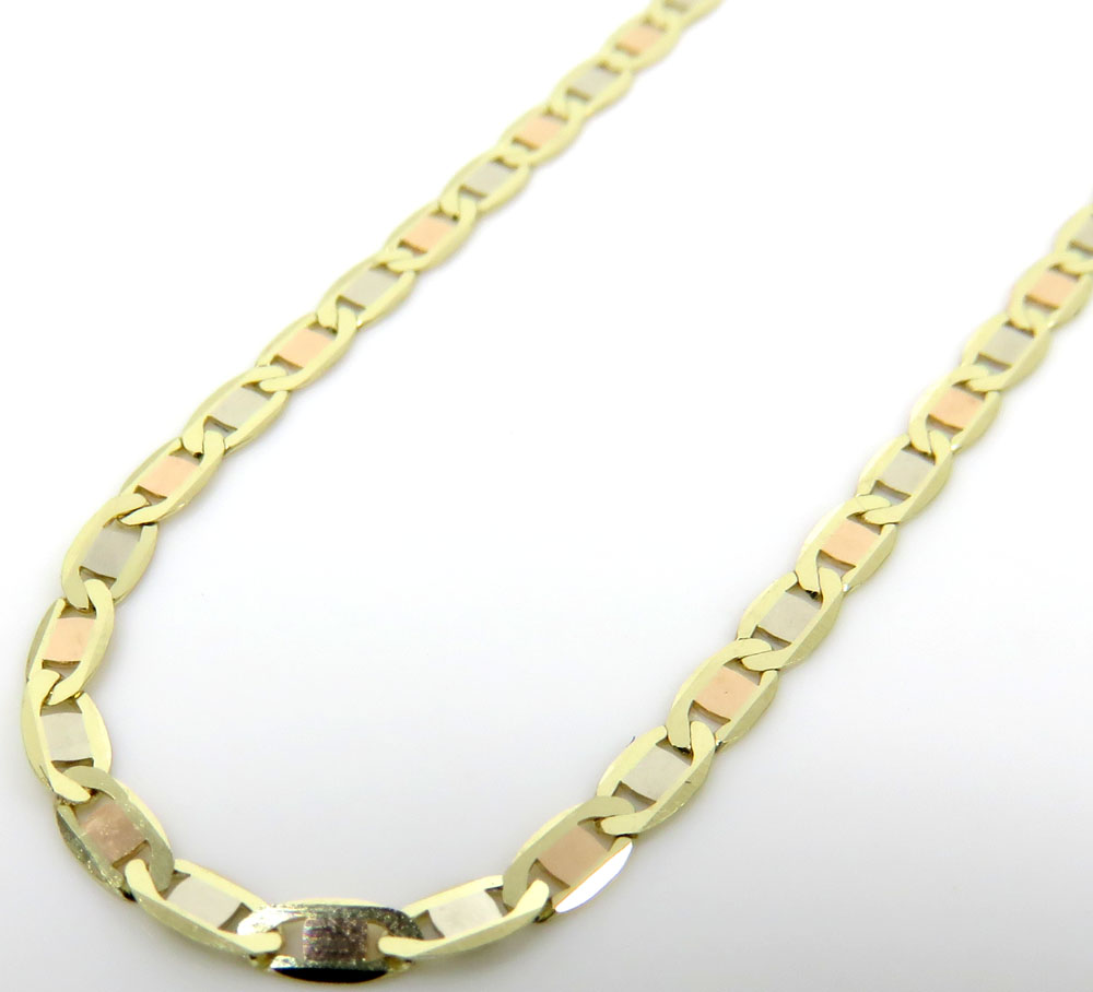 10k yellow gold solid tight mariner link chain 16-24 inch 1.8mm