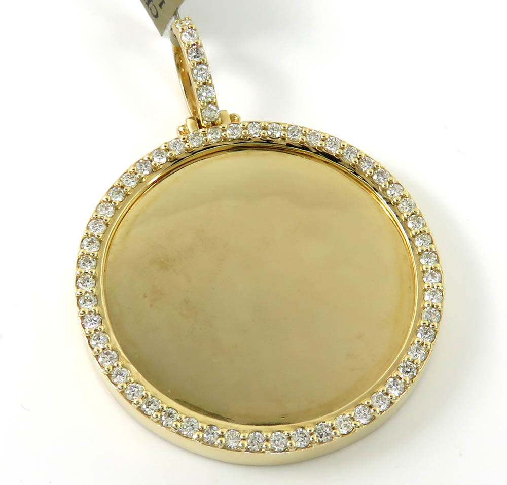 10k yellow gold xl diamond picture pendant 1.45ct