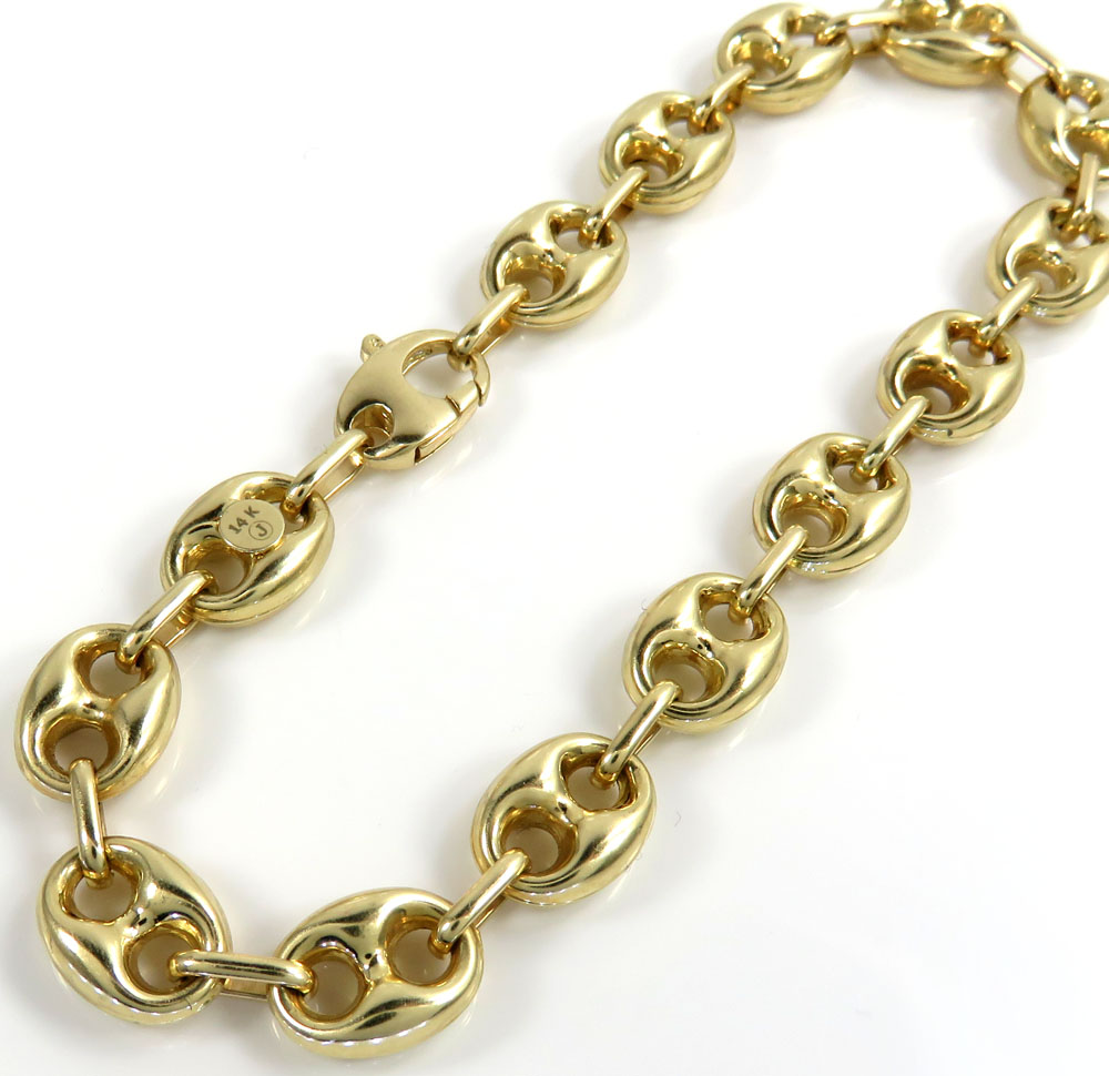 14k gold gucci link bracelet